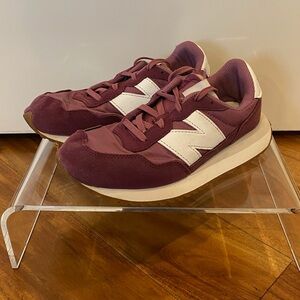 Kid’s New Balance 237 Burgundy and White Sneakers Size 4